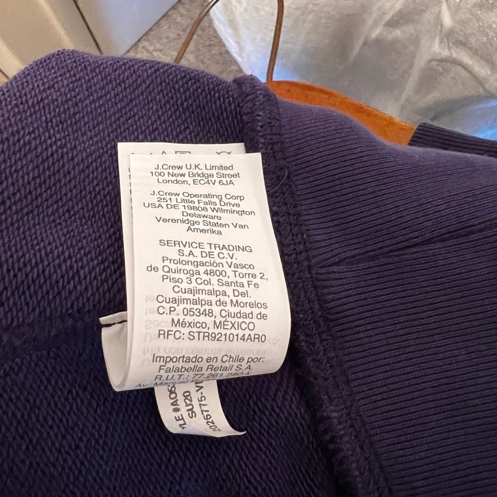 J. Crew sailor, nautical embroidered sweatshirt and dark navy. Size medium. - Picture 8 of 8